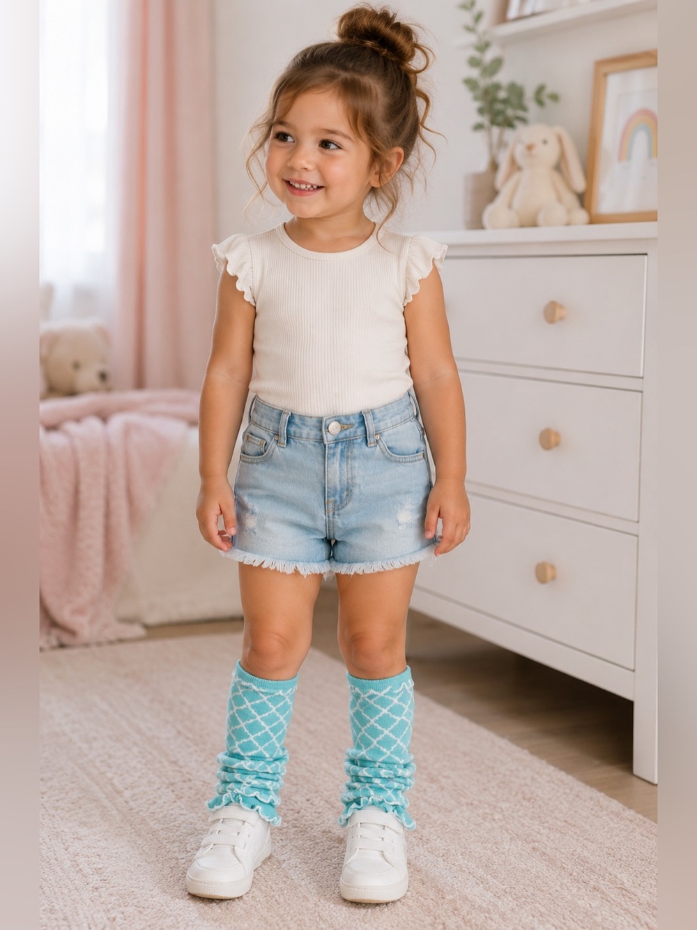 Girls Ruffle‎ Sleeve Leg Warmers